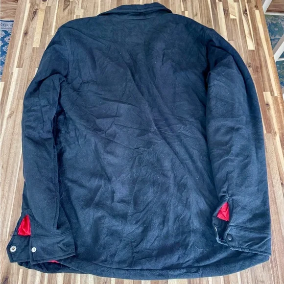 Volcom XL Black Shirt Jacket with Red Lining - Picture 7 of 7